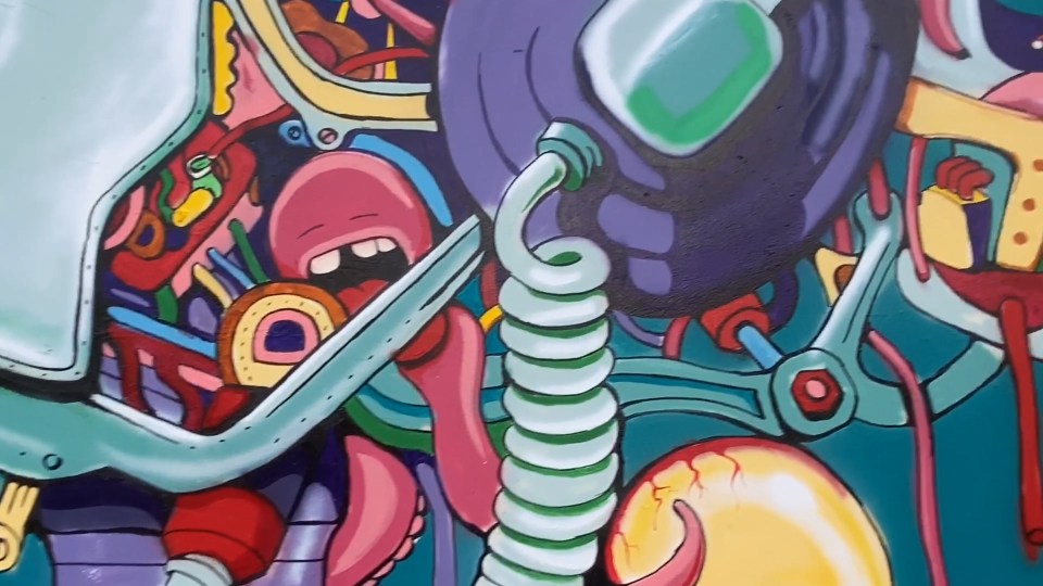 The Corner Gallery - Doodles in transit mural